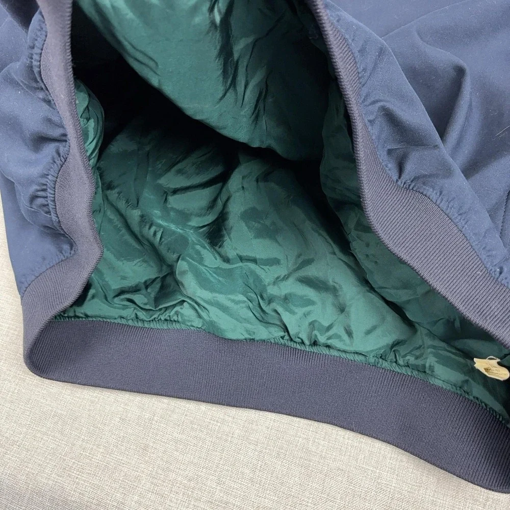 Brooks Brothers Jacket Mens 2XL Blue V-Neck Golf Windbreaker Pullover Lined